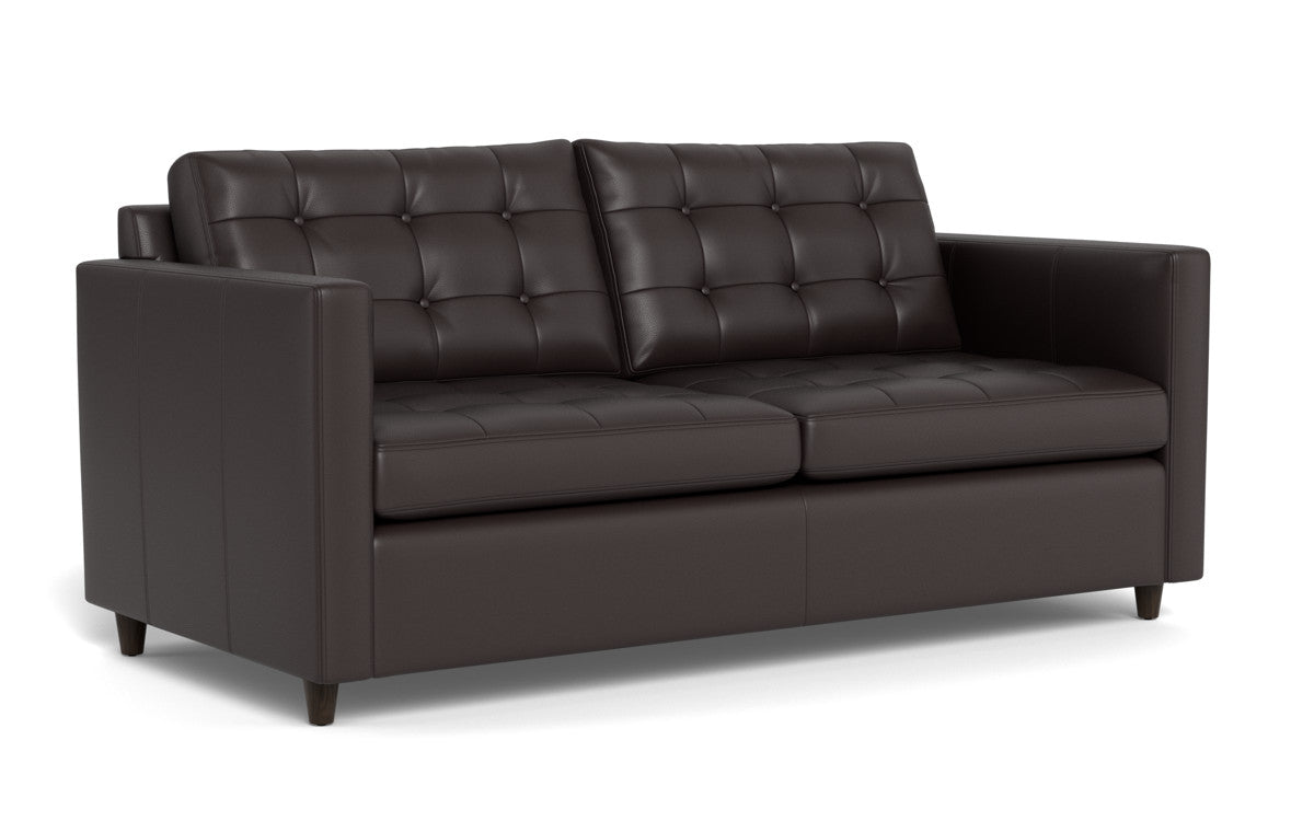 Wallace 74" Leather Queen Sleeper Sofa - Tribeca Quarry
