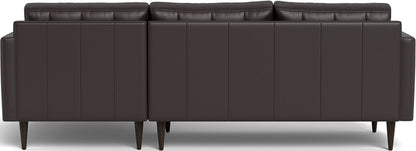 Wallace 98" Leather Right Chaise Sectional - Tribeca Quarry