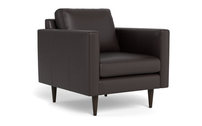 Wallace 34" Leather Untufted Arm Chair - Tribeca Quarry