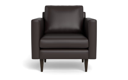 Wallace 34" Leather Untufted Arm Chair - Tribeca Quarry