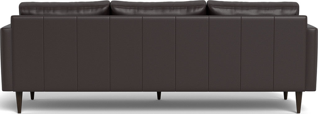 Wallace 98" Leather Untufted Estate Sofa - Tribeca Quarry