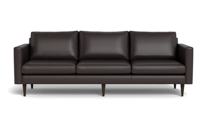Wallace 98" Leather Untufted Estate Sofa - Tribeca Quarry