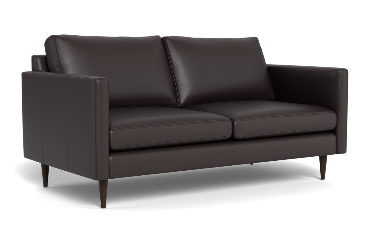 Wallace 69" Leather Untufted Loveseat - Tribeca Quarry