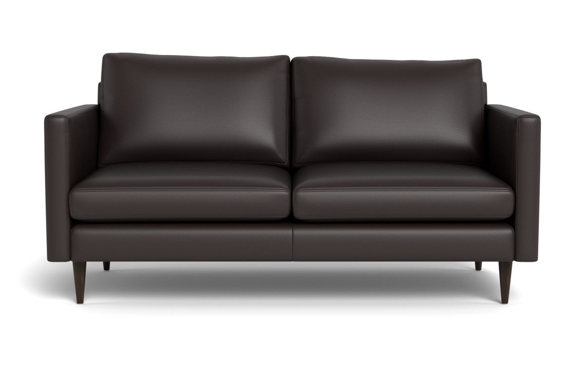 Wallace 69" Leather Untufted Loveseat - Tribeca Quarry