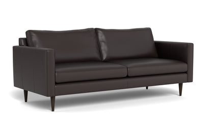 Wallace 85" Leather Untufted Sofa - Tribeca Quarry