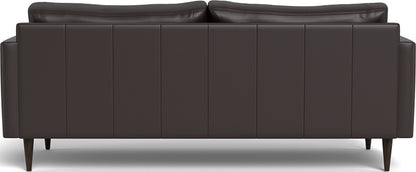 Wallace 85" Leather Untufted Sofa - Tribeca Quarry