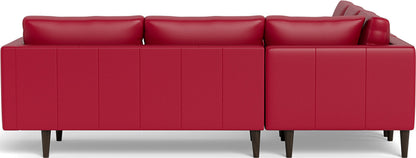 Ladybird 103" Leather Corner Sectional - Tribeca Scarlet
