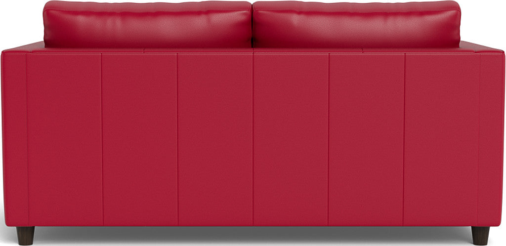 Ladybird 72" Leather Full Sleeper Loveseat - Tribeca Scarlet
