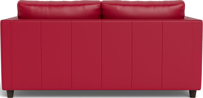 Ladybird 72" Leather Full Sleeper Loveseat - Tribeca Scarlet
