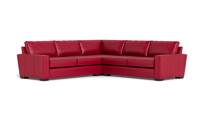 Mesa 121" Leather Corner Sectional - Tribeca Quarry