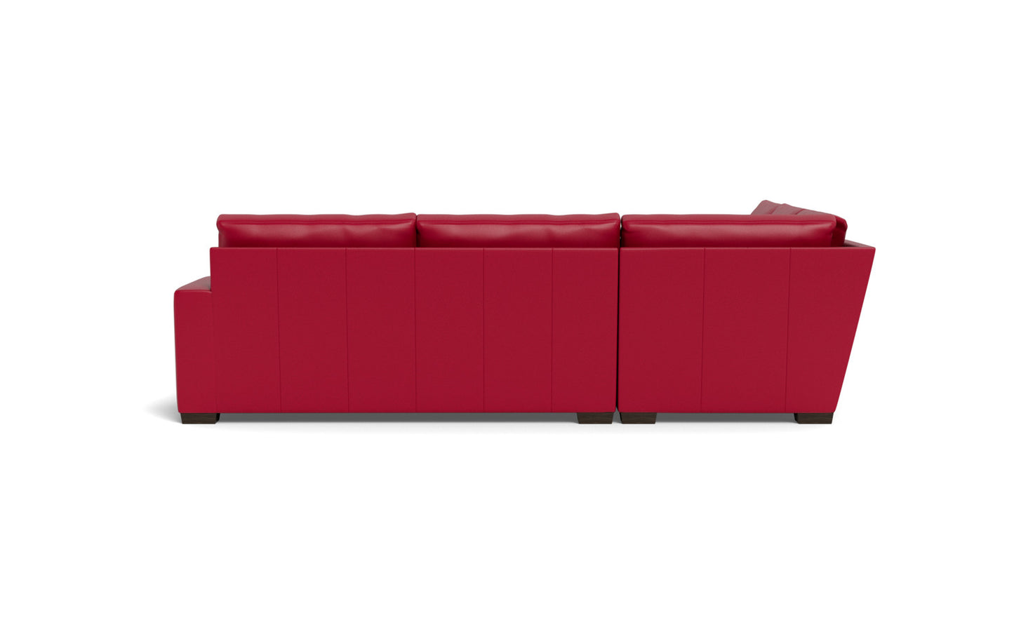 Mesa 121" Leather Corner Sectional - Tribeca Scarlet