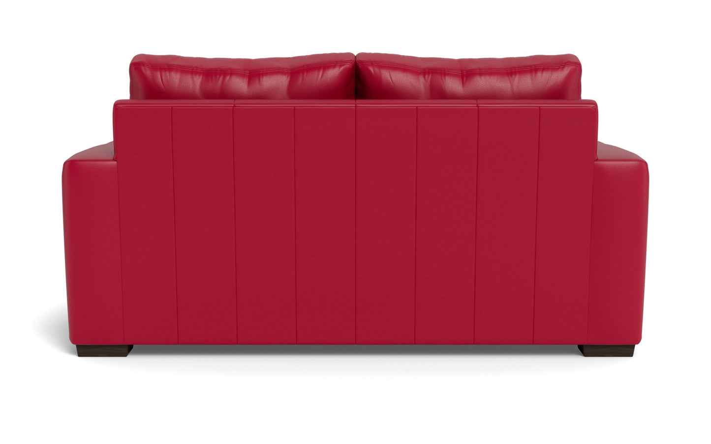 Mesa 72" Leather Loveseat - Tribeca Scarlet