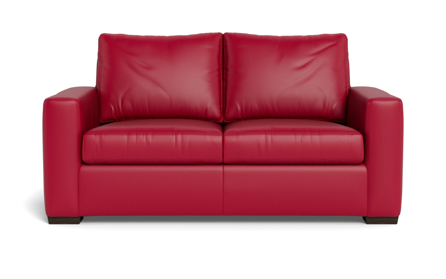 Mesa 72" Leather Loveseat - Tribeca Scarlet