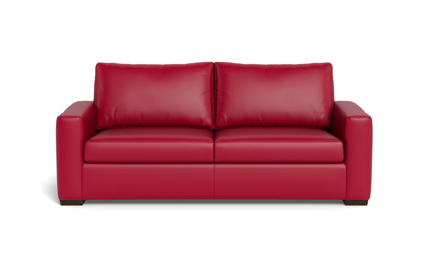 Mesa 88" Leather Sofa - Tribeca Scarlet