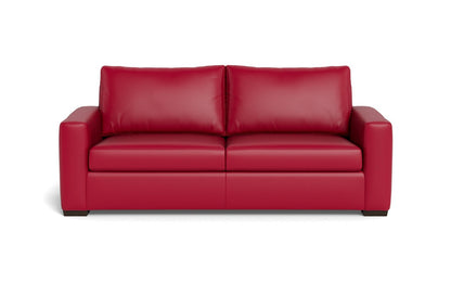 Mesa 88" Leather Sofa - Tribeca Scarlet