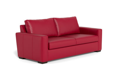 Mesa 88" Leather Sofa - Tribeca Scarlet