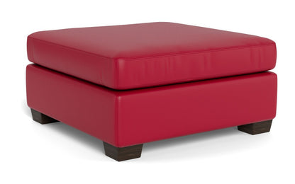 Track Leather Ottoman - Tribeca Quarry
