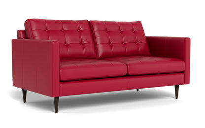Wallace 69" Leather Loveseat - Tribeca Scarlet