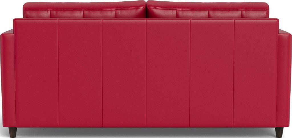 Wallace 74" Leather Queen Sleeper Sofa - Tribeca Scarlet