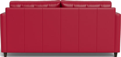 Wallace 74" Leather Queen Sleeper Sofa - Tribeca Scarlet
