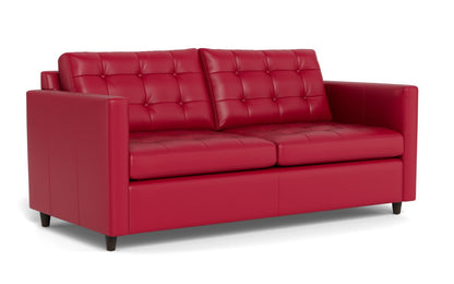 Wallace 74" Leather Queen Sleeper Sofa - Tribeca Scarlet