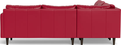 Wallace 102" Leather Untufted Corner Sectional - Tribeca Scarlet