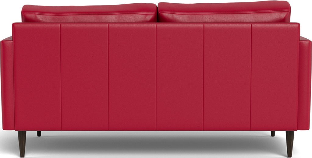 Wallace 69" Leather Untufted Loveseat - Tribeca Scarlet