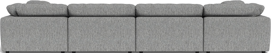 Fluffy 178" 4 Piece Sectional W/Double Otto - Tropez Ash
