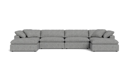Fluffy 178" 4 Piece Sectional W/Double Otto - Tropez Ash