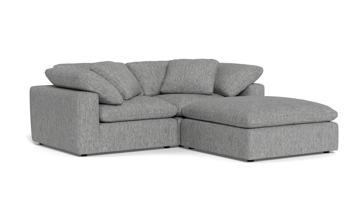 Fluffy 89" 2 Piece Sofa w/Otto - Tropez Ash
