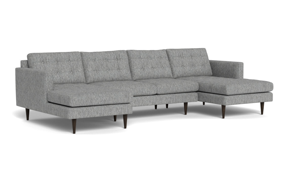 Wallace 126" Double Chaise U Sectional - Tropez Ash