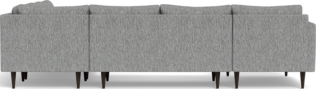 Wallace 130" Untufted Corner Sectionals w. Left Chaise - Travis Pewter