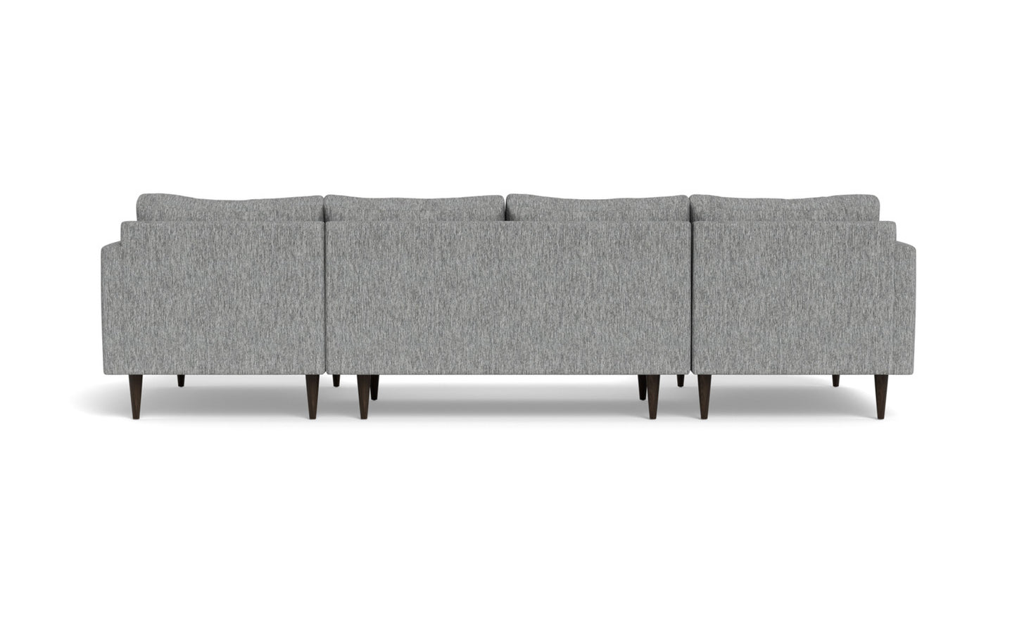 Wallace 126" Untufted Double Chaise U Sectional - Travis Pewter