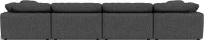 Fluffy 178" 4 Piece Sectional W/Double Otto - Tropez Charcoal
