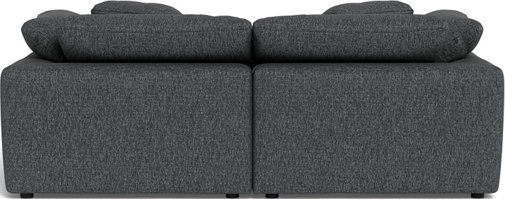 Fluffy 89" 2 Piece Sofa w/Otto - Tropez Charcoal