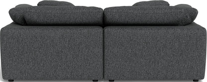 Fluffy 89" 2 Piece Sofa w/Otto - Tropez Charcoal