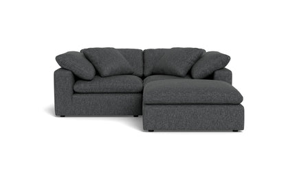 Fluffy 89" 2 Piece Sofa w/Otto - Tropez Charcoal
