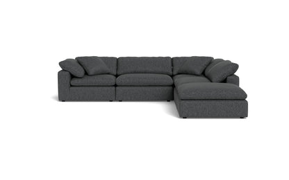 Fluffy 133.5" 4 Piece Sectional w/Otto - Tropez Charcoal
