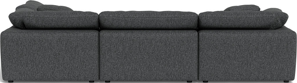 Fluffy 133.5" 4 Piece Sectional w/Otto - Tropez Charcoal