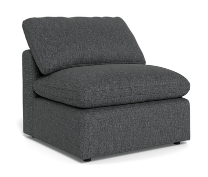 Fluffy Small Armless Chair - Tropez Charcoal