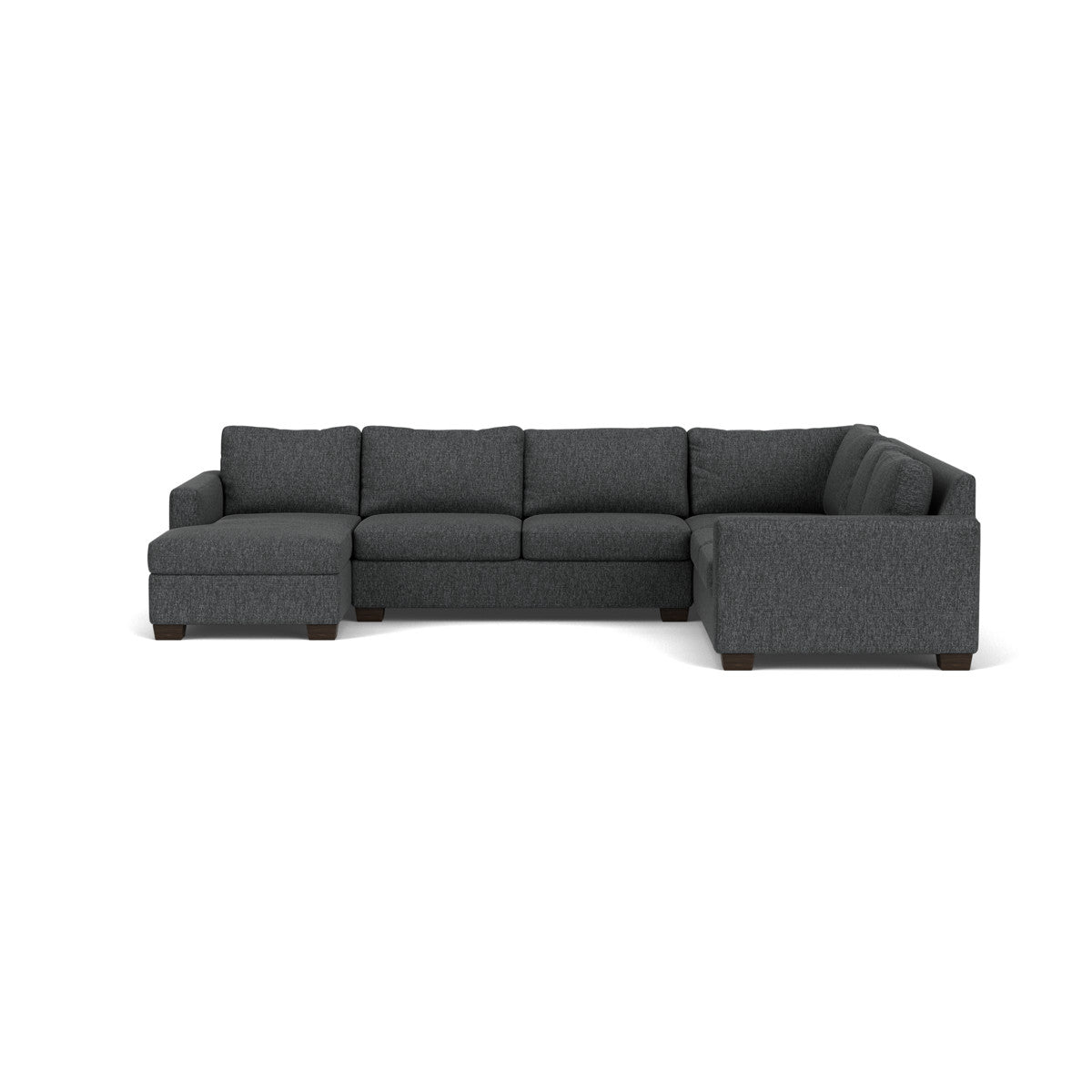 Track 141" Corner Sectionals w. Left Chaise - Tropez Charcoal