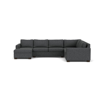 Track 141" Corner Sectionals w. Left Chaise - Tropez Charcoal