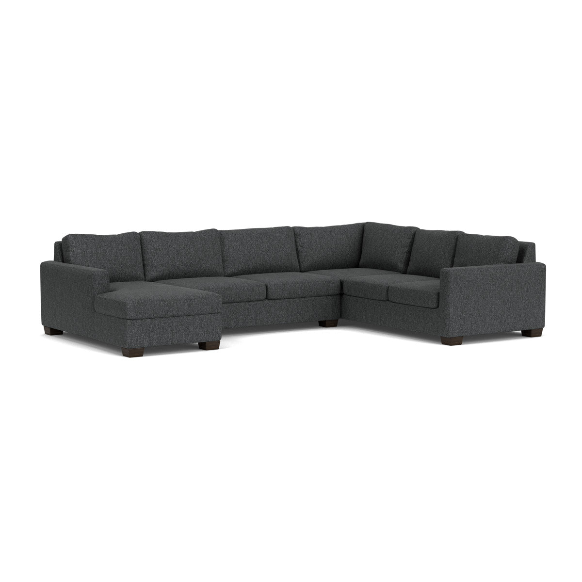 Track 141" Corner Sectionals w. Left Chaise - Tropez Charcoal