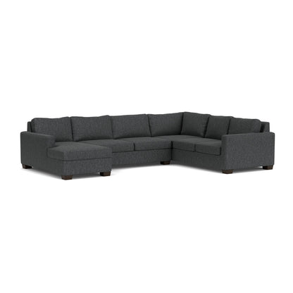 Track 141" Corner Sectionals w. Left Chaise - Tropez Charcoal