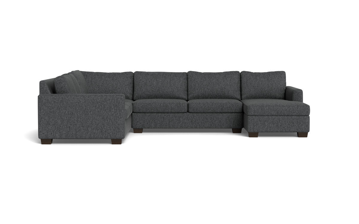 Track 141" Corner Sectionals w. Right Chaise - Tropez Charcoal