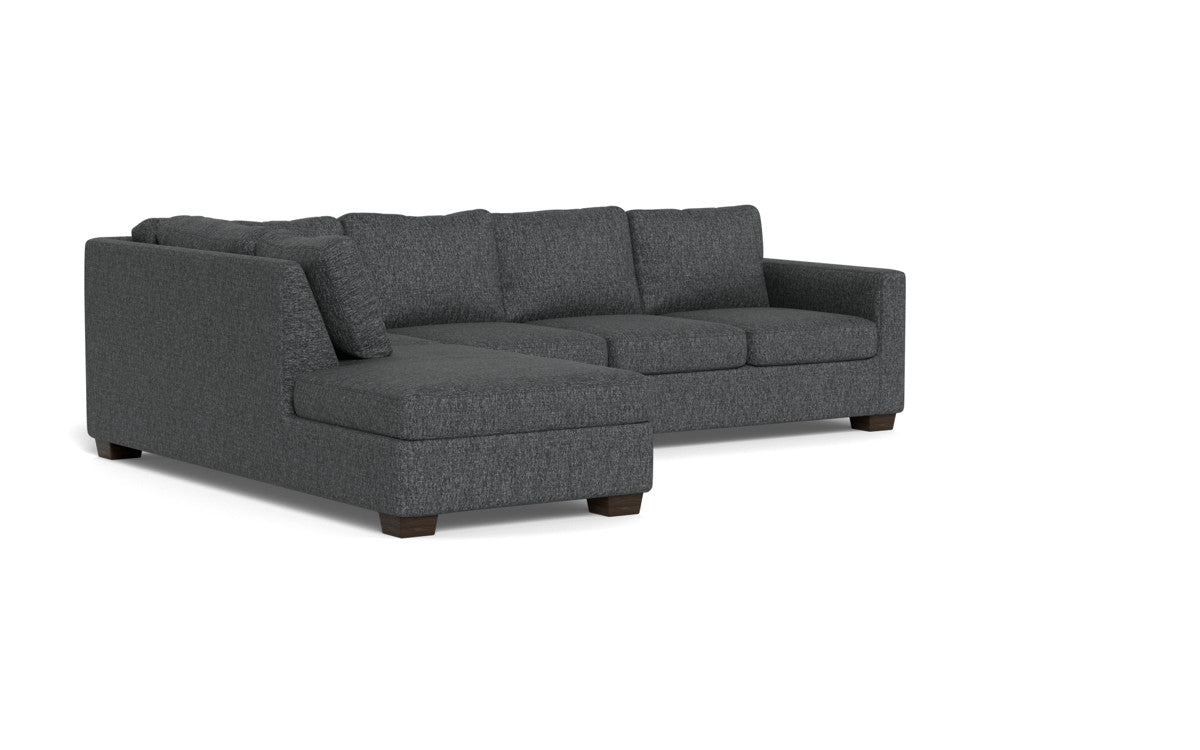 Track 121" Left Chaise Sleeper Sectional - Tropez Charcoal