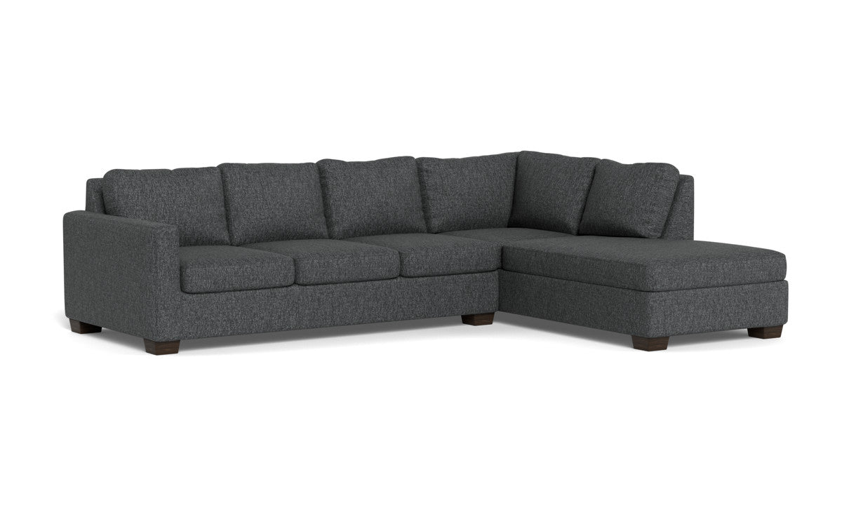 Track 121" Right Chaise Sleeper Sectional - Tropez Charcoal