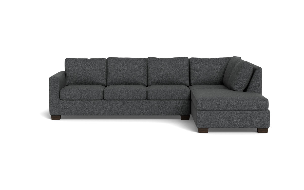 Track 121" Right Chaise Sleeper Sectional - Tropez Charcoal