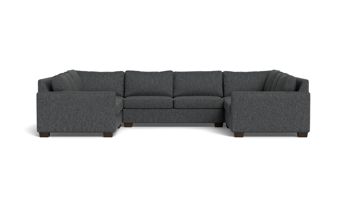 Track 141" Corner Sofa U Sectional - Tropez Charcoal