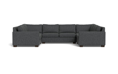 Track 141" Corner Sofa U Sectional - Tropez Charcoal